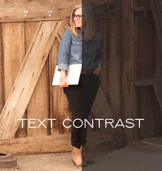 Example of Text Contrast on an Image of britelime designer Liz.